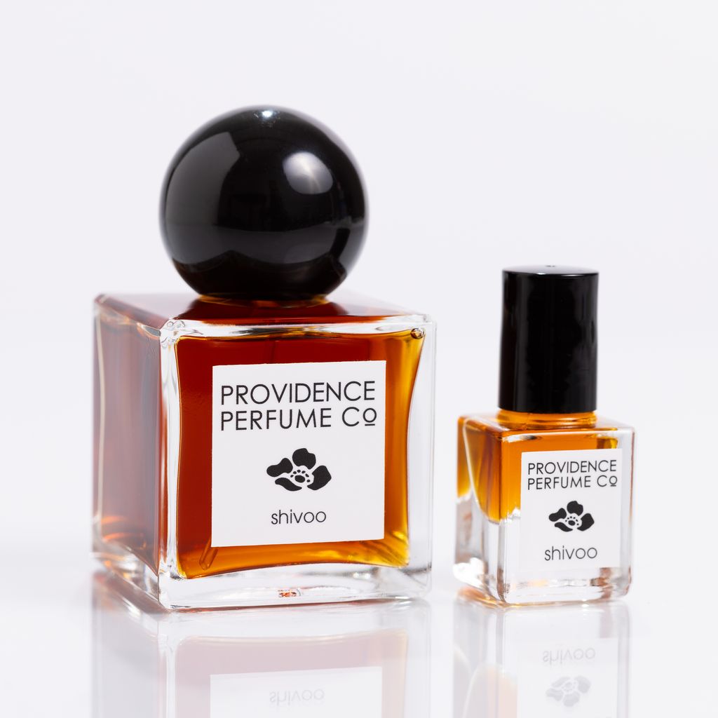 full size and travel size bottles of Shivoo fragrance by Providence Perfume Co.